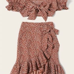 Two piece floral set
